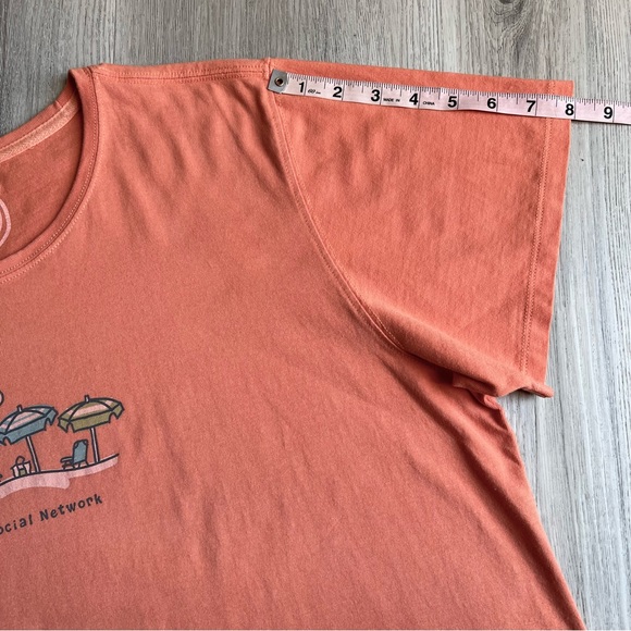Life Is Good XXL T-Shirt “Social Network” Beach Orange Women’s Top Short Sleeve - Picture 12 of 14